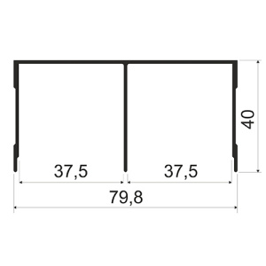Направляющая верхняя MS310 Графит (A19)